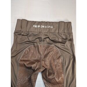 Fair Play Womens Equine Riding Breeches Full Grip Brown Size L Equestrian Pants